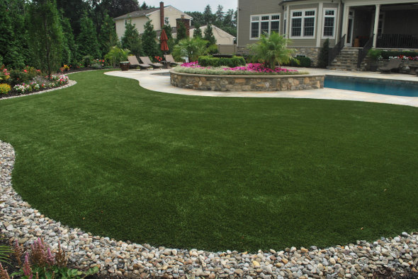 Artificial grass lawn